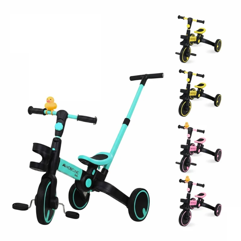 Triciclo 5 en 1 | Evolutivo | Ajustable | Máx 25kg | Ligero | 1 año y medio-5 años | Azul | Chase | Mobiclinic