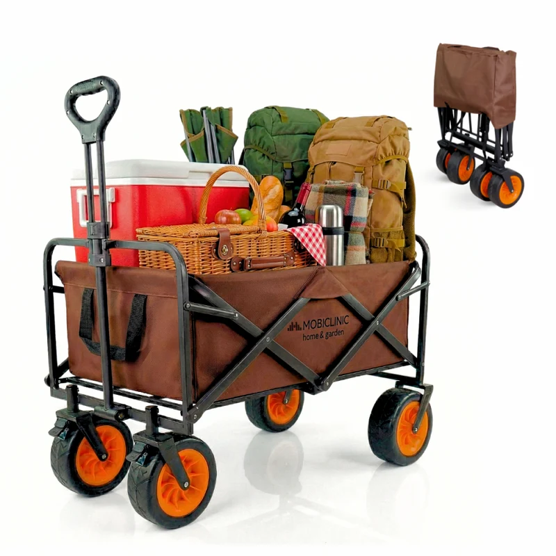 Carro transporte playa jardín | Asa ajustable |94x56,5x77cm | Plegable | Ruedas anchas 360º | Duna Pro Plus | Mobiclinic