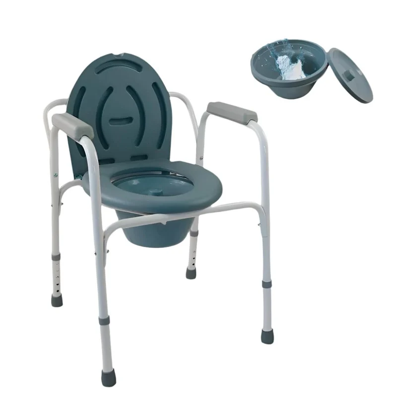 Silla WC | Con tapa | Altura regulable | Reposabrazos | Conteras antideslizantes | Arroyo | Mobiclinic