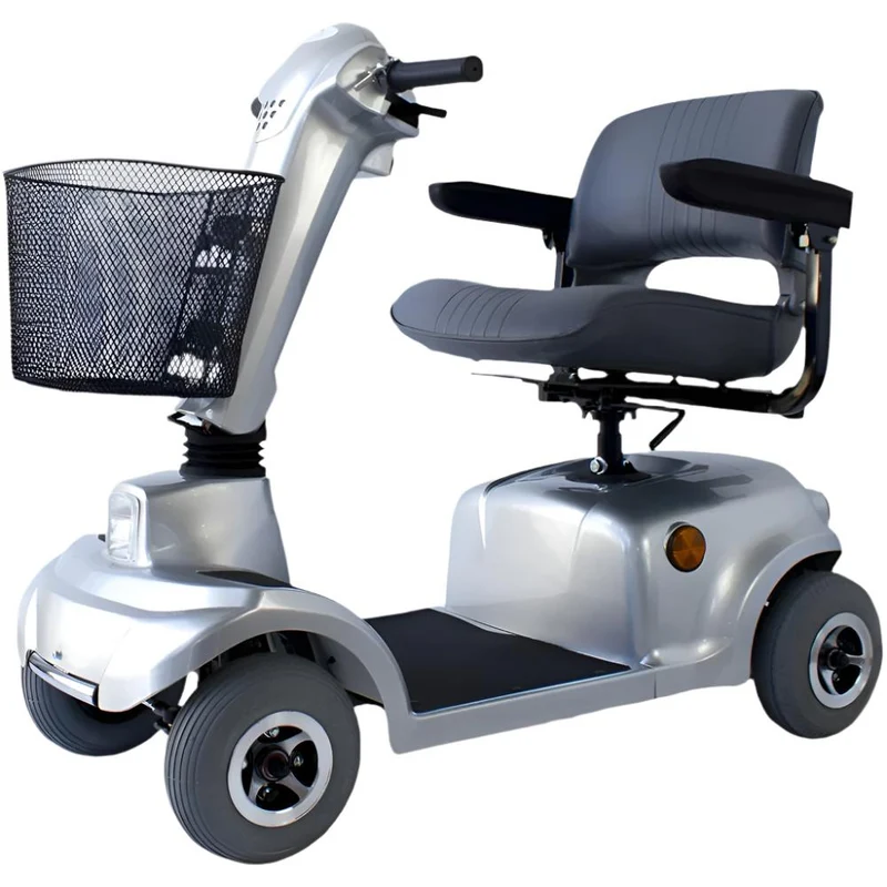 Scooter eléctrico movilidad reducida | Auton. 45 km | Asiento giratorio y plegable | 36Ah | Gris | Piscis | Mobiclinic