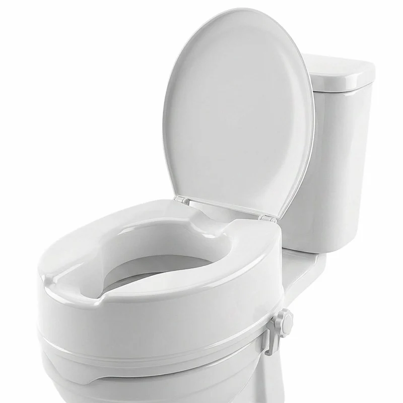 Elevador WC | Con tapa | 10 cm | Blanco | Titán | Hasta 160 Kg | Mobiclinic