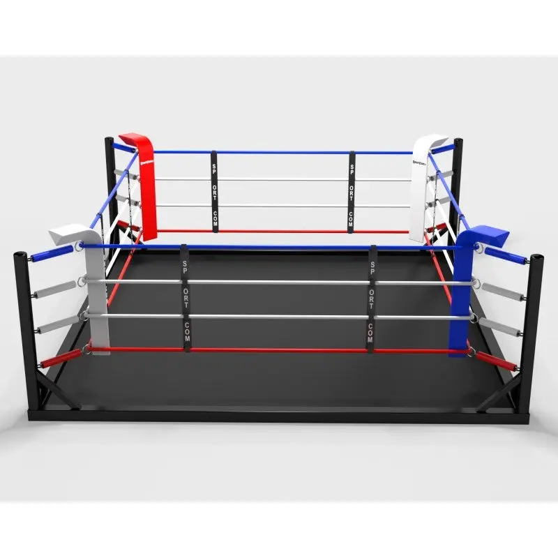 Freistehender Boxring – 4 Seile, 4×4 & 5×5 m, ohne Bodenmontage