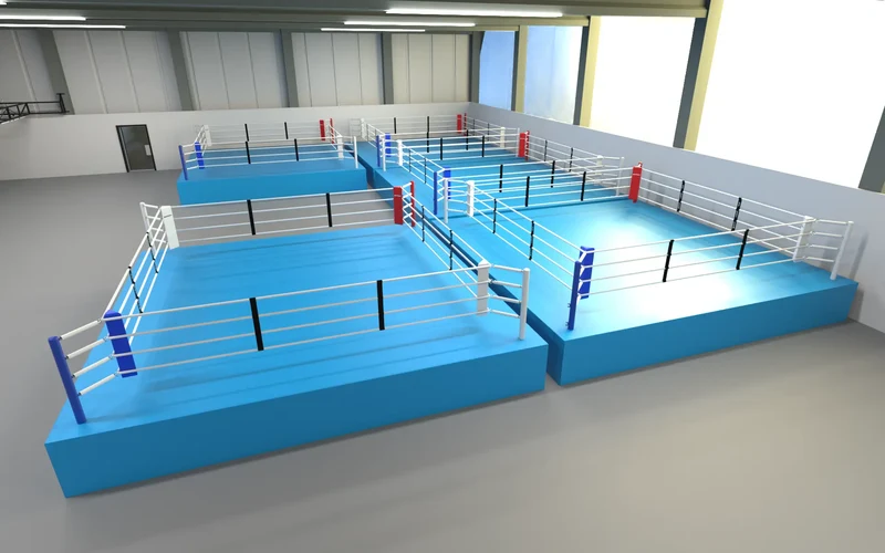 Internationaler Wettkampf-Boxring – 7,80 × 7,80 m, schraubenlose Montage