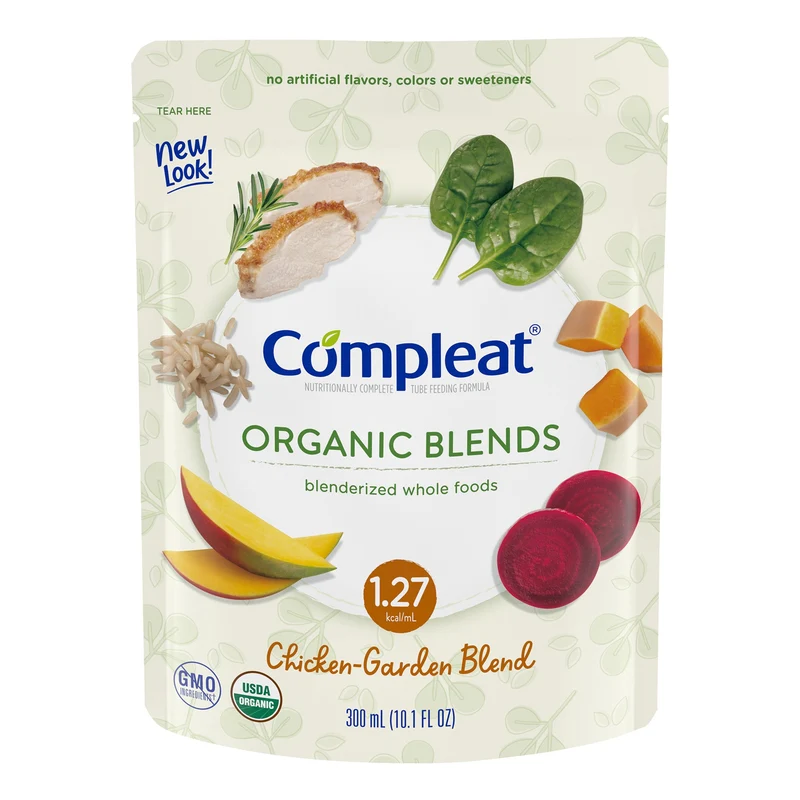 Compleat Organic Blends Chicken-Garden Oral Supplement / Tube Feeding Formula , 10.1 oz. Pouch, Nestle Healthcare Nutrition 00043900479934, 1 Count