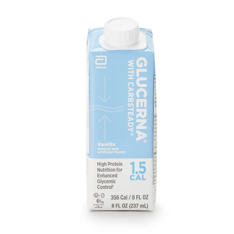 Glucerna 1.5 Cal Vanilla Oral Supplement, 8 oz. Carton, Abbott Nutrition 64920, CS of 24each