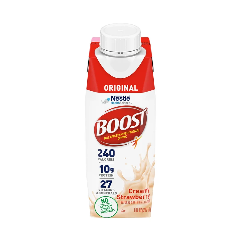 Boost Original Strawberry Oral Supplement, 8 oz. Carton, Nestle Healthcare Nutrition 00043900854632, 24 Count